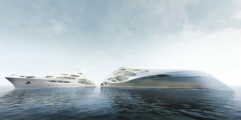 yacht moderne conçu par l'architecte zaha hadid