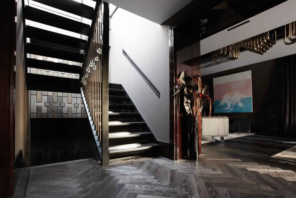 Knightsbridge-Residence-in-London-decoration-classique-luxe-salle de bain-cuisine-shower-bedroom