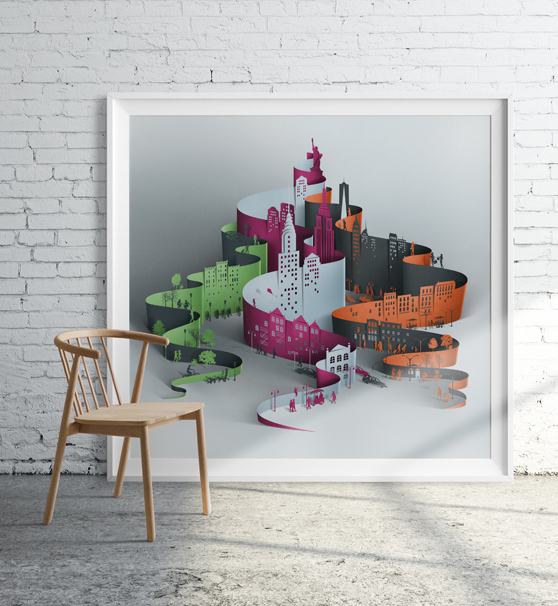 New-York-paper craft-paper art-eiko ojala