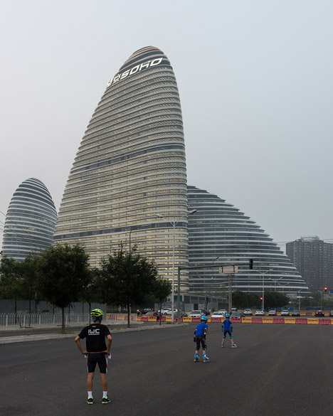 complexe angjing soho par l'architecte Zaha Hadid