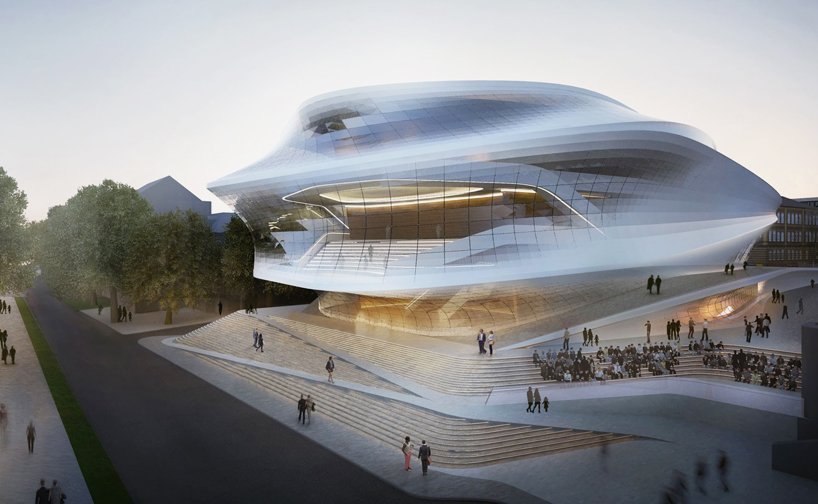 salle d'opera Beethoven Festspielhaus conçu par l'architecte zaha hadid